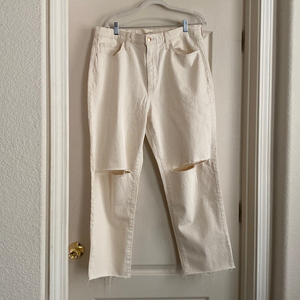 Ivory vintage straight jeans